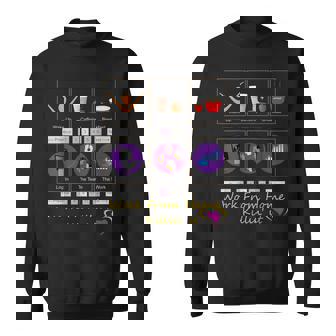 Work From Home Online Activities Cute Scrolling Comfy Casual Sweatshirt - Monsterry