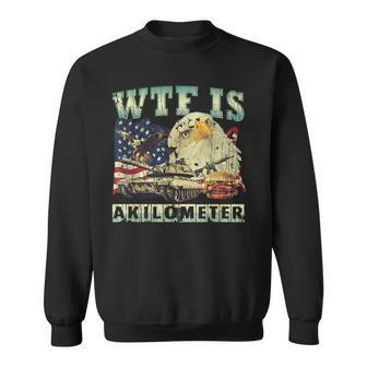 Wtf Is A Kilometer Eagle Badge American Signature Burger Sweatshirt - Monsterry UK
