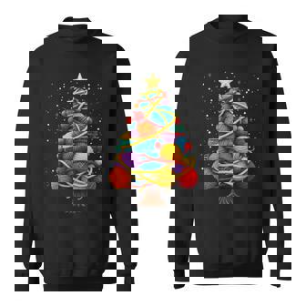 Yarn Christmas Tree Crochet Knitting Quilter Sewing Sweatshirt - Monsterry