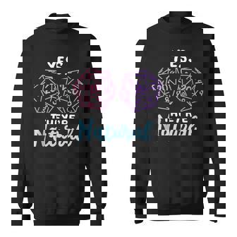 Yes They're Natural 20 D20 Dice Rpg Gamer Sweatshirt | Seseable UK