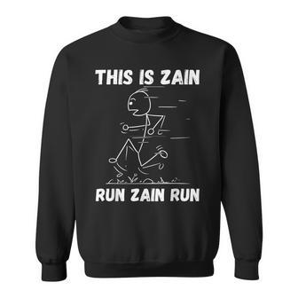 This Is Zain Run Zain Run Personalized Name Track Team Sweatshirt - Monsterry