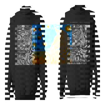 Zebra Van Gogh Style Starry Night Sweatshirt - Thegiftio
