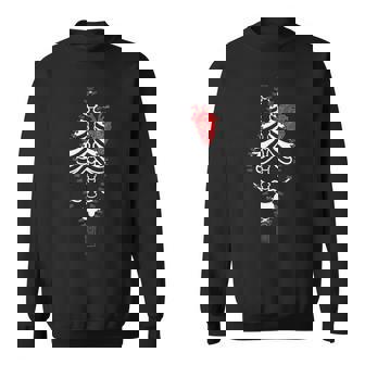 Zipper Open Chest Spine And Heart Custom Zipper Chest Sweatshirt - Monsterry
