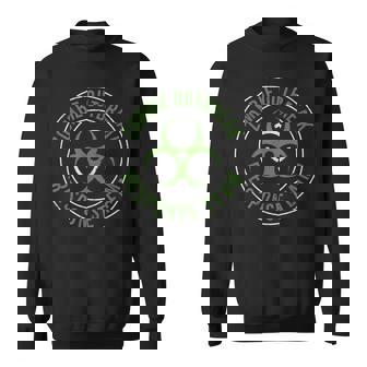 Zombie Outbreak Response Team Halloween Apocalypse Gas Mask Sweatshirt - Monsterry