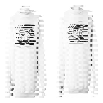 Airplane Pilot Vintage Patriotic Flag Biplane Plane Aviation Sweatshirt | Seseable UK