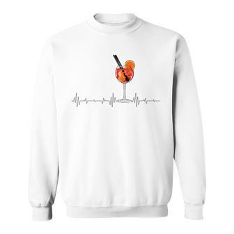 Aperitif Spritz Herzschlag Grafik Sweatshirt - Geschenkecke