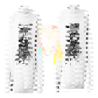 Arte Para Amantes Del Mapache Mapache Con Motivo De Animales Coloridos Camisa de entrenamiento - Regaloses