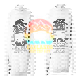 Badlands National Park South Dakota Buffalo Bison Road Trip Sweatshirt - Thegiftio UK