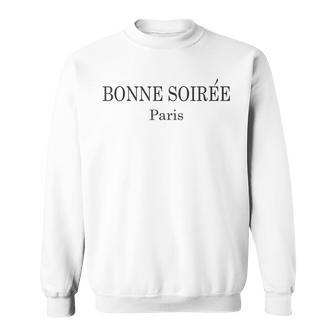 Bonne Soirée Paris Cute French Gray Sweatshirt - Geschenkecke