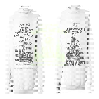 Out Of Breath Hiking Society Raccoon Be There In A Minute Sweatshirt - Thegiftio