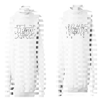 Bride Groom Skeleton Hand Halloween Wedding Bachelorette Sweatshirt - Thegiftio UK