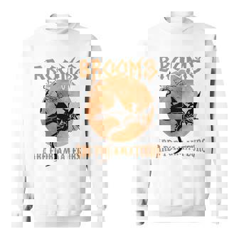 Brooms Are For Amateurs Dragon Riding Witches Halloween Sweatshirt - Monsterry