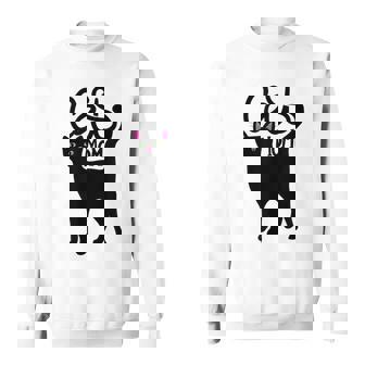 Cat Mom Black Cats Rule Fun Cat Mom Cute Sweatshirt - Monsterry