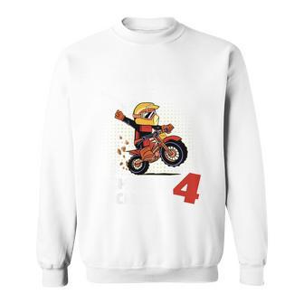 Children's 4Th Birthday Aus Dem Weg Ich Bin Schon 4 Jahre Motorcycle Sweatshirt - Geschenkecke