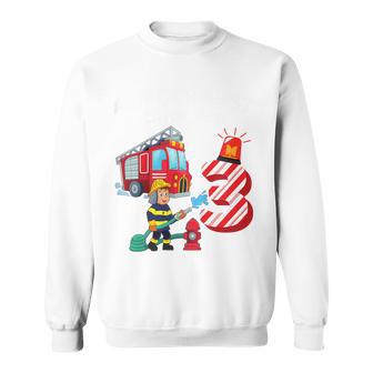 Children's Birthday Feuerwehr Aufgepasst Ich Bin Jetzt 3 Jahre Sweatshirt - Geschenkecke