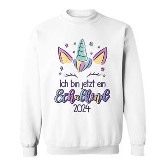 Children's Hurra Ich Bin Jetzt Ein Schulkind 2024 Unicorn First Day At School Sweatshirt - Geschenkecke