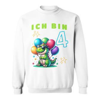 Children's Ich Bin 4 Jahre Alt Dino 4Th Birthday Sweatshirt - Geschenkecke