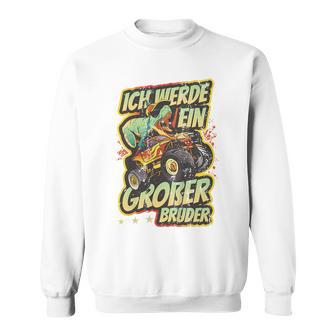 Children's With Ich Werde Großer Bruder 2023 Trex Monster Truck 80 Sweatshirt - Geschenkecke