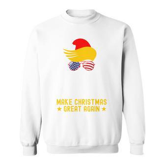 Make Christmas Great Again Lustiges Weihnachtsmanngesicht Sweatshirt - Geschenkecke