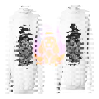 Cocker Spaniel Halloween Dog Witch Sweatshirt - Thegiftio