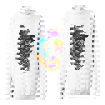 Cool Hip Hop Cat Urban Streetwear B-Boy Graffiti Sweatshirt | Seseable UK