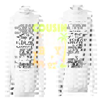 Cousin Of The Birthday Boy Wild Zoo Theme Safari Party Sweatshirt - Thegiftio UK