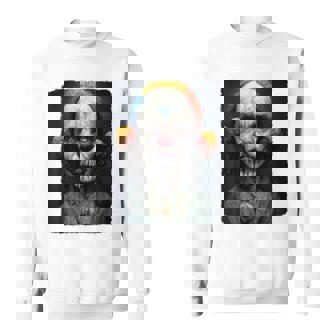 Creepy Clown Evil Scary Clown Insane Horror Halloween Sweatshirt - Monsterry