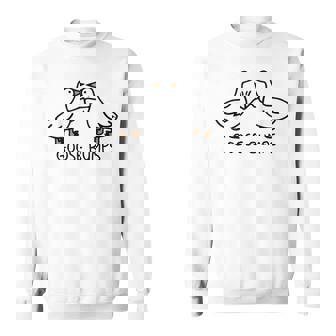 Cute Goose Bumps Goose Embroidery Geese Fist Bump Pun Sweatshirt - Seseable