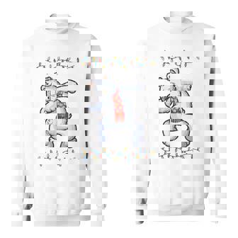 Dab Christmas Ice-Bear Fairy Light Graphic Christmas Sweatshirt - Monsterry