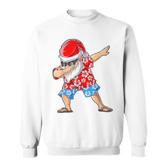 Dabbing Santa Christmas In July Boys Hawaiian Xmas Dab Sweatshirt - Monsterry UK
