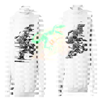 Dinosaur Motocross T-Rex Dirt Bike Sweatshirt - Thegiftio