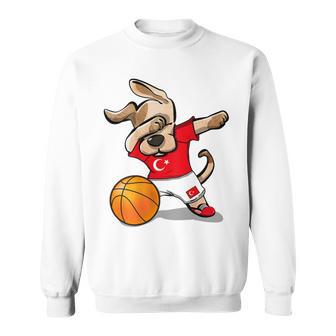 Dog Dabbing Basketball Turkey Jersey Turkish Sport Sweatshirt - Monsterry