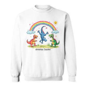 Ehrenlos Saufen X Excessiver Alkoholkonsum Dino Drawing Sweatshirt - Geschenkecke