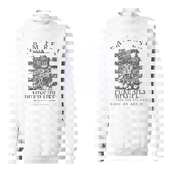 Farm Fresh Pumpkins And Apples Hayrides Cider Picked Daily Sweatshirt | Mazezy