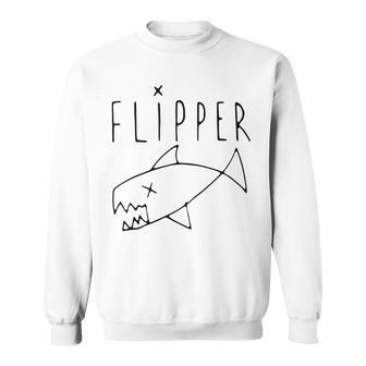 Flipper Punk Rock Grunge Fish Graphic Sweatshirt - Geschenkecke