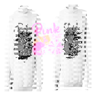 Football Pink Out Breast Cancer Awareness Game Day Sweatshirt | Mazezy