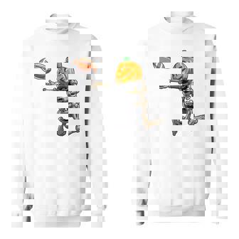 Football Skeleton Halloween Boys Football Halloween Sweatshirt - Thegiftio