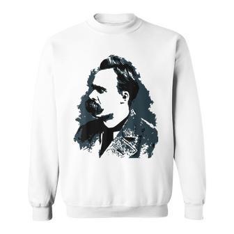 Friedrich Nietzsche Portraitsector Drawing Gray Sweatshirt - Geschenkecke