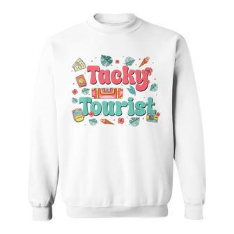 Tourist Costume Tie Dye Tacky Traveler Tacky Tourist Sweatshirt | Seseable UK