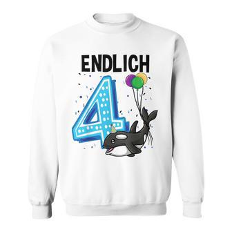 Geschenk 4 Jahre Alt Orca Wal Geburtstag Sweatshirt - Geschenkecke