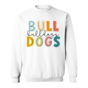 Go Bulldog Football School Spirit Team Mascot Game Pawprint Sweatshirt - Monsterry DE