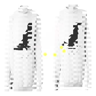 Golden Retriever Dog Plays Fetch Yellow Tennis Ball Sweatshirt - Monsterry