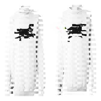 Golden Retriever Puppy Dog Plays Fetch Runs For Tennis Ball Sweatshirt - Monsterry