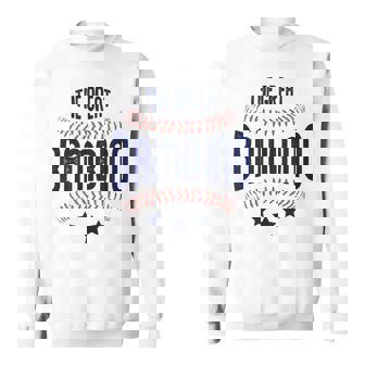 The Great Bambino Baseball Season T Ball Game Blue Sweatshirt - Seseable
