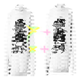 Half Jamaican Half English Mix Jamaica And England Roots Sweatshirt - Thegiftio UK
