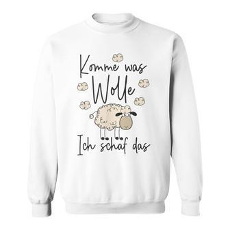 Handmade Knitting Crochet Komme Was Wolle Ich Schaf Das Sweatshirt - Geschenkecke