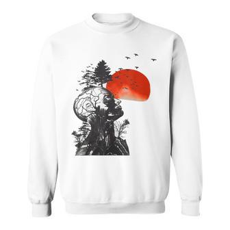 Hangover Human Tree Surreal Artistic Sunset Sweatshirt - Thegiftio UK