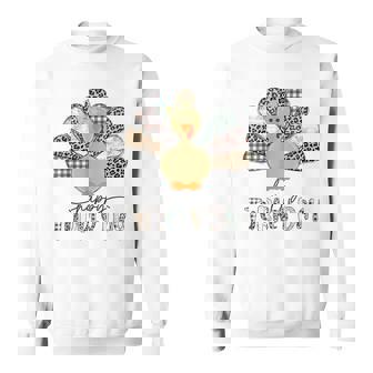 Happy Turkey Day Cute Turkey Thanksgiving Sweatshirt - Monsterry