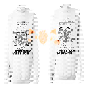 Heart Anatomy Ghosts Halloween Cardiology Heart Warrior Sweatshirt | Mazezy