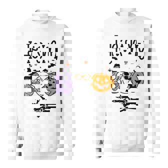 He's My Boo Cute Matching Halloween Pajama Couples Sweatshirt - Monsterry